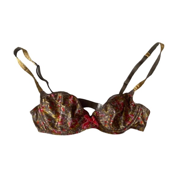 funky abstract floral print bra - Picture 2 of 4